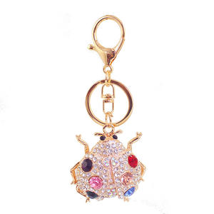 Nuevo Llavero de Mariquita de Cristal con Siete Puntos, Bonito Llavero de Metal Brillante, Accesorios para Bolsos de Mujeres y Niñas - Product Image 6