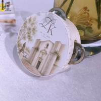 Small Wooden Handheld Maracas Mini Musical Instrument Manufacturer one Step Customized Tambourine for Wedding Church Party Drum