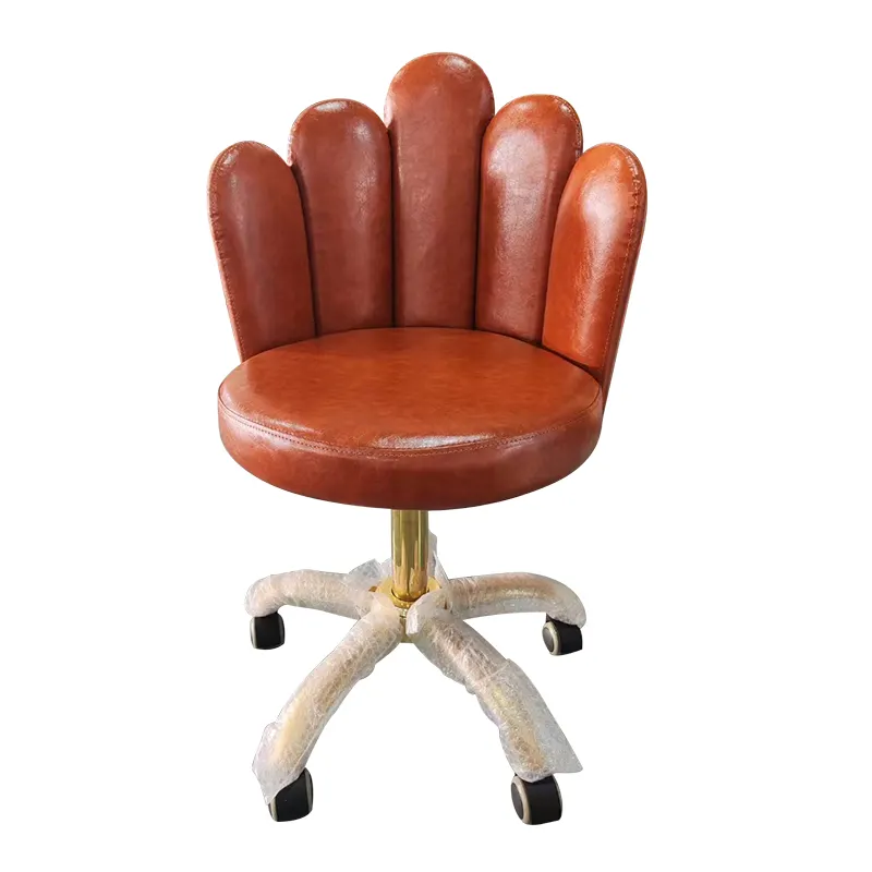 2024 avrupa tarzı sıcak satış kahverengi tırnak Salon manikür sandalyesi yemek masası sandalyesi tırnak sandalye 10 yıl kullanımı