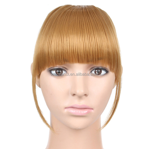 Clip trong bangs Fringe tổng hợp tóc bang clip trong phần mở rộng tóc clip trên bangs với những ngôi đền cho phụ nữ - Product Image 3