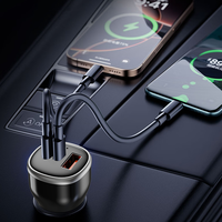 Chargeur de voiture USB-C haute vitesse SUNDA 51W PD30W/PPS33W QC18W, adaptateur de charge rapide pour iPhone 17 16 15, ordinateur portable 12V-24V