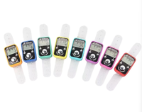 Contador digital LCD portátil de uso industrial, tipo anillo para dedo, alimentado por batería, con 1 año de almacenamiento de datos, de plástico, con función de reinicio, 50g