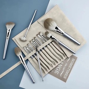 Lot de 14 pinceaux de maquillage pour débutants, poils doux en nylon, pour fard à paupières, poudre, blush, fond de teint, outils de beauté unisexes - Product Image 4