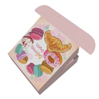 Boîte d'emballage en carton recyclable sur mesure avec laminage et gaufrage pour la promotion de pain, biscuits, gâteaux, snacks et sushis