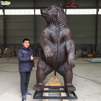 YOUFINE büyük yaşam boyutu açık bronz Grizzly ayı heykelleri bahçe çim süs heykel karşılama dekoratif Yard satılık