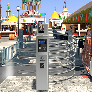 Chiều cao eo bán tự động <span class=keywords><strong>turnstile</strong></span> nhận dạng khuôn mặt QR mã thẻ đọc 2 chiều hướng thép không gỉ IP54 <span class=keywords><strong>turnstile</strong></span> - Product Image 5