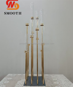 SMOOTH 12 Arms Gold Candle Holder Candelabras Weddings <b>Table</b> Centerpieces Decoration Candle Holders for <b>Table</b> Centerpiece - Product Image 4