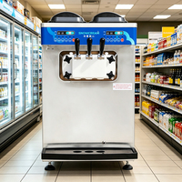 Machine à glaces molles de qualité industrielle à 3 saveurs U88 |   Machine à glaces de table robuste de 7000 BTU pour les détaillants mondiaux