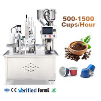 Machine de remplissage et de scellage automatique à grande vitesse pour capsules de café en poudre K Cup, petite machine de scellage de gobelets