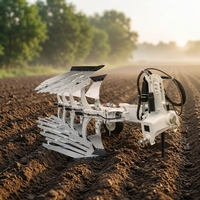 Charrue à socs réversible hydraulique diesel économique Pioneer avec 3 roulements inférieurs pour tracteurs de 60 à 100 CV à usage agricole