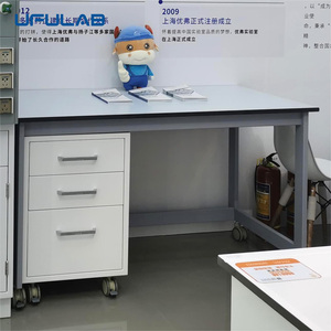 Table de laboratoire de physique moderne pour écoles et hôpitaux avec plateau en acier laminé à froid et dessus en résine époxy, modèle UTEC UWB1, certifiée ISO - Product Image 6