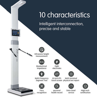 Body Skin Comosition Machine Bioimpedance Weighing Scale BMI Body Fat Measuring Skin Analysis Instruments With Tablet Big Screen