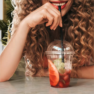 Gobelets en plastique jetables personnalisés avec logo, 200 ml, pour smoothies, yaourts, parfaits, desserts aux fraises, avec couvercle et finition lisse - Product Image 2