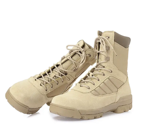 Bottes de chasse du désert HBA03 MUAF en cuir véritable suédé avec semelle injectée, résistantes aux chocs pour hommes - Product Image 5