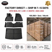 Tapis de sol de voiture 3D en TPE pour BYD-Seal, Hai Bao-LHD-EV-5S_2023 I Garantie de 3 ans I Ensemble complet + tapis de coffre OEM/ODM I CE ISO9001 ECO
