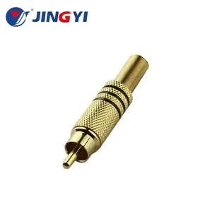 Cheap Customized Logo rca plug cable connector RCA Plug Solder Gold Audio Video Adapter Cable Connector