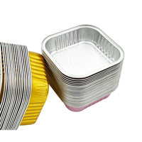 Barquettes jetables en aluminium de Guangzhou pour la cuisson, protection de cuisinière, qualité alimentaire, résistantes au four, faciles à utiliser