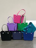 Hete Aanbieding EVA Strandtas met Gaten, Draagbare Wasbare Rubberen Tote Bag voor Vrouwen, Duurzaam Nieuw Design, Shopper Handtas voor Dames