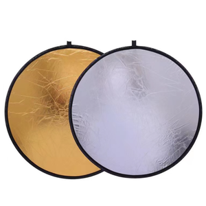 Réflecteur transparent, 5 en 1, 80cm, or, argent, blanc, <span class=keywords><strong>noir</strong></span>, réflecteur de photographie rond Portable pour Studio - Product Image 1