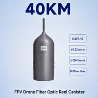 Cable de Fibra Óptica G657A2 de 40KM para UAV FPV, 0.25mm, Libre de EMI, OEM ODM, Transmisión