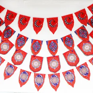 Customized Ramadan decoration paper banner Muslim festival decorating supplier