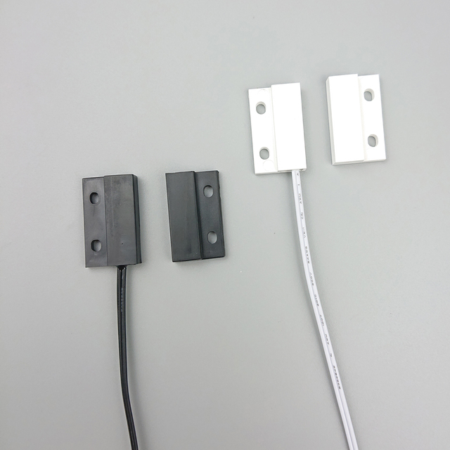 Factory Supply Black Plastic Encapsulated Reed Switch/White Magnetic Proximity Sensor for Refrigerator Door Alarm