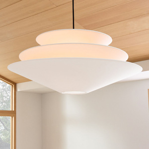 Lampe suspendue moderne blanche ronde E27 avec interrupteur pour salle à manger, café, décoration - Product Image 4