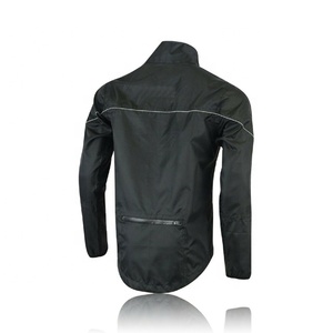 Men's Windproof Waterproof High Collar Long Sleeve <b>Reflective</b> Cycling <b>Running</b> Rain <b>Jacket</b>-Polyester/Cotton Blend - Product Image 2