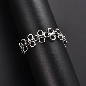 Bracelet chaîne punk en acier inoxydable avec nœud chinois pour femmes et hommes, chaîne de cheville épaisse, bracelet de poignet, bijoux en métal - Product Image 2