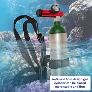 Support de réservoir de plongée Réservoir Sac à dos Support de bouteille d'oxygène unique Support de bouteille de gaz Support de bouteille de gaz Retour Anti-Skid Portable Plongée - Product Image 5