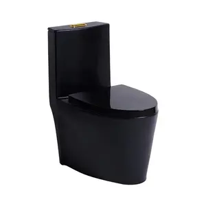 뜨거운 판매 세라믹 WC 블랙 화장실 도매 욕실 부드러운 폐쇄 시트 커버 물 절약 탱크 현대 저렴한 조각