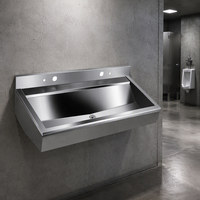 Évier rectangulaire encastré en acier inoxydable brossé fait main TC 900x450mm avec égouttoir, un trou, pour appartement moderne