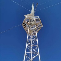 Menara Pengukuran Angin Kehua Lattice Rentang Ketinggian 10m-200m, Umur Pakai 50 Tahun, Baja Galvanis Celup Panas