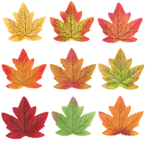 Feuilles d'érable artificielles en soie pour décoration d'Halloween, idéales pour la photographie et les accessoires, vente en gros transfrontalière pour Amazon - Product Image 2