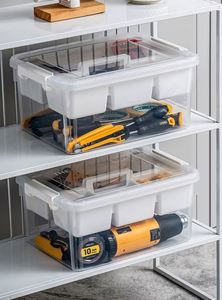2 Layer Stackable <b>Tool</b> <b>Box</b> Plastic <b>Storage</b> <b>Box</b> Compartment <b>Storage</b> Bins Organizer Desktop Sundries Organizer Heavy Duty - Product Image 5