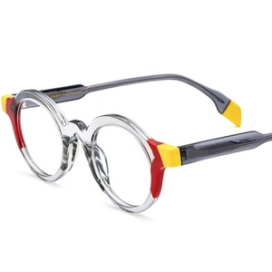 Kính mắt gọng acetate nam nữ cổ điển retro, mắt kính tròn nhỏ, kính thuốc theo toa - Product Image 1