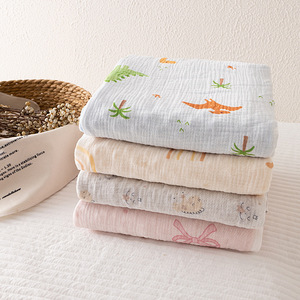 Couvertures d'emmaillotage pour bébé en coton mousseline de crêpe à pois Minky super doux, motif dinosaure arc-en-ciel personnalisé pour garçon et fille, confortables - Product Image 4