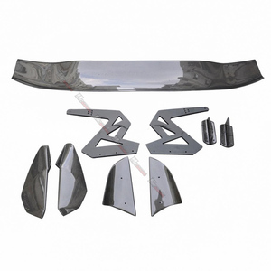 Aileron arrière simple en fibre de carbone, style bec de canard, pour Civic Type R Hatchback FK7 FK8 10ème génération 2016, noir, tissage sergé 3x3 - Product Image 4