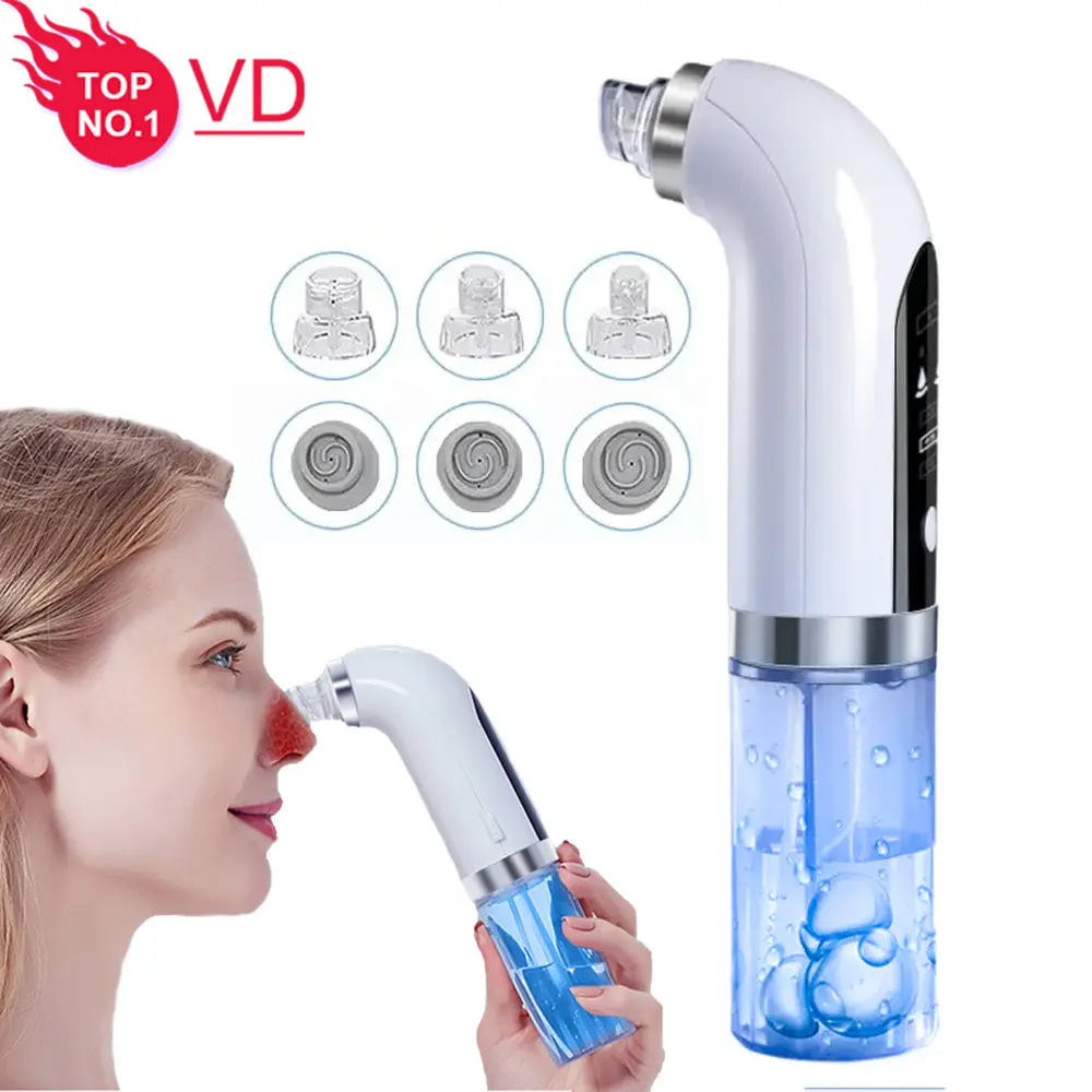 Tête noire pores nettoyant Machine aspiration électrique outil facial visage nez points noirs dissolvant aspirateur avec réservoir d'eau