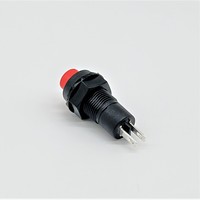Interrupteurs à bouton-poussoir rouge de haute qualité 10mm 12mm rond petit interrupteur à bouton-poussoir NO NC