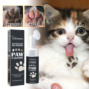 Espuma de Champú Seco 100% Natural y Orgánica Sin Enjuague con Cepillo de Silicona para Limpiar las Patas de Mascotas - Product Image 6