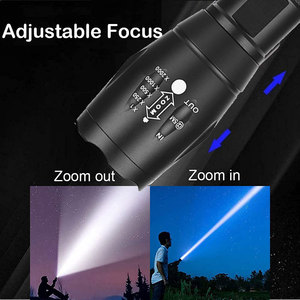HEADA S8 Portable Tactical <b>LED</b> <b>Mini</b> Torch 1000 Lumens USB Rechargeable 18650 Aluminum IP44 Adjustable Beam 500-600M Beam - Product Image 4