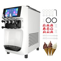 Individueel regelbare dubbele compressor, 3 smaken, industriële fruit-yoghurt-ijsmachine, blastvriezer, laag geluidsniveau, lucht, melk, chocolade