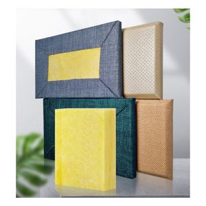 Panneau acoustique de mur absorbant insonorisé de panneau acoustique d'enveloppe de tissu de prix bas pour le bureau de cinéma à la maison - Product Image 4