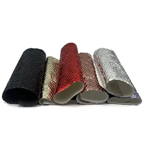 High Quality Animal Snake Scale Reflective Pu Leather For Car Seat Material Shoes Bags