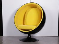 Fauteuil Pod en Fibre de Verre Confortable de Style Nordique en Forme de Globe Rond pour Salon