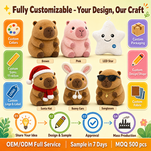 Vente en gros de jouets en peluche personnalisés Capybara, porte-clés animaux en peluche, OEM ODM, commande en gros, fournisseur certifié CE EN71 ASTM PE10 - Product Image 3