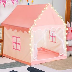 Tente pour jeunes pop-up rose tente de château de princesse pliable maison de jeu intérieure pour enfants garçons filles - Product Image 3