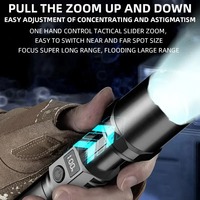 Lampe torche tactique de chasse étanche à LED haute puissance AA ABS pour camping, pêche et recherche en extérieur, portée du faisceau 1000M+