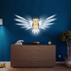 Lámpara de Pared Moderna con Forma de Búho y Águila, Proyector de Atmósfera, Aplique de Luz con Cuerpo Impreso en 3D, Decoración para el Hogar, Iluminación Animal - Product Image 1